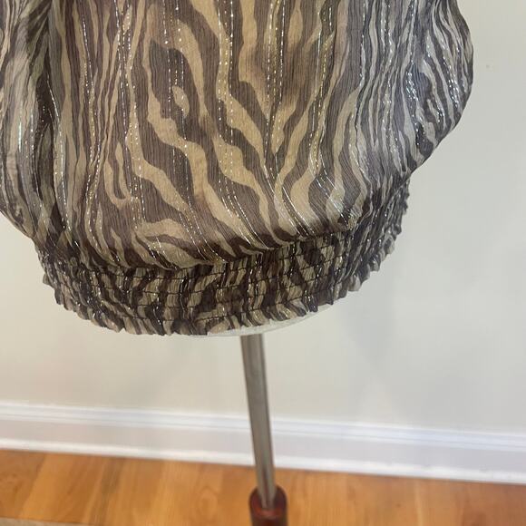 Cache Women Sheer Silk Blend Blouse Sz L - Picture 6 of 9